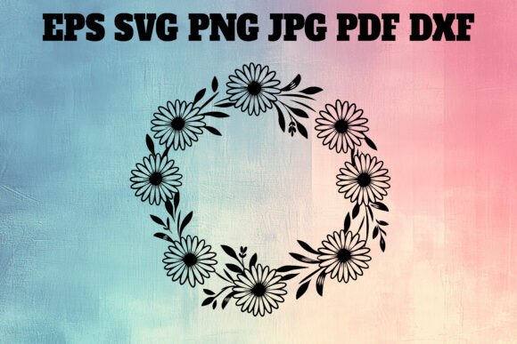 Download Daisy Wreath Silhouette - Daisy wreath Collection