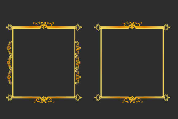 Download Luxury Golden Border &amp; Frame Set Design - Design Collection