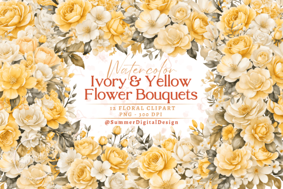 Download Watercolor Ivory &amp; Pearl Yellow Flowers - Yellow flower Collection