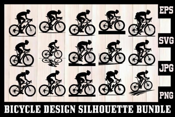Download Cycling Silhouette Bundle | Bike Designs - Design Collection