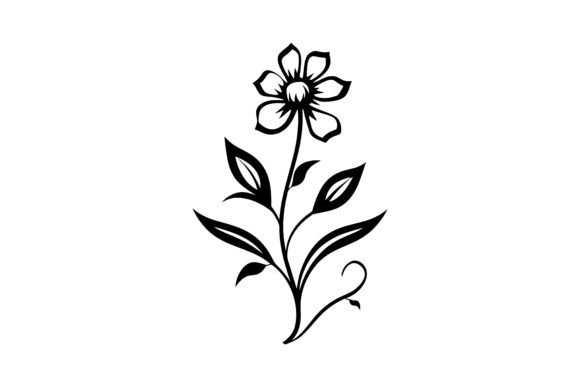 Download Minimalist Flower Silhouette Design - Design Collection