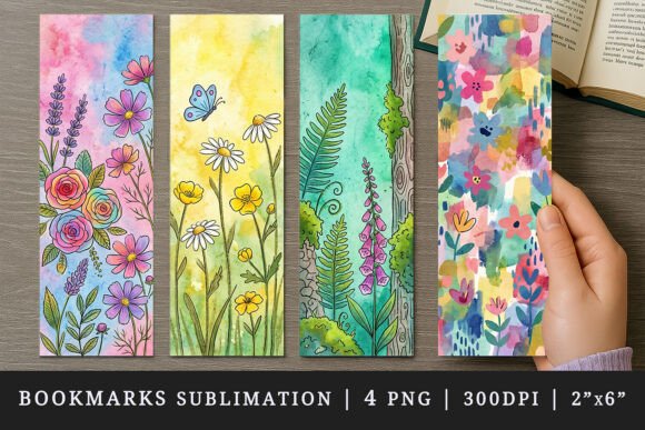 Download Flowers Bookmark Design Set - Design Collection