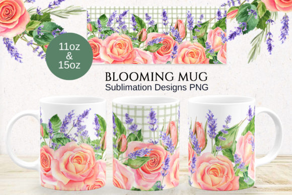Download Roses Lavender Mug Sublimation Designs - Design Collection