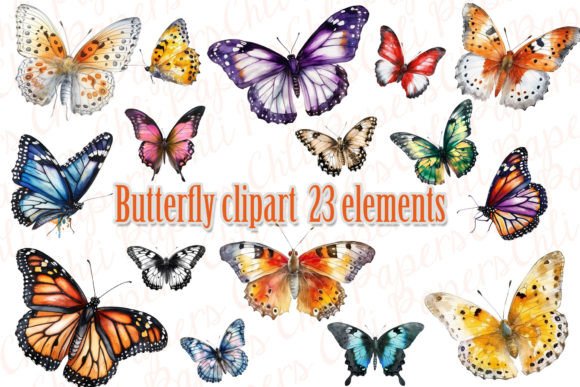 Download Watercolor Butterfly Clipart,Butterflies - Watercolor butterfly clipart Collection