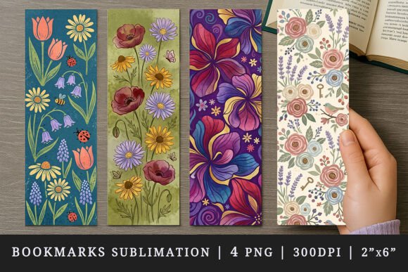 Download Flowers Bookmark Design Set - Design Collection