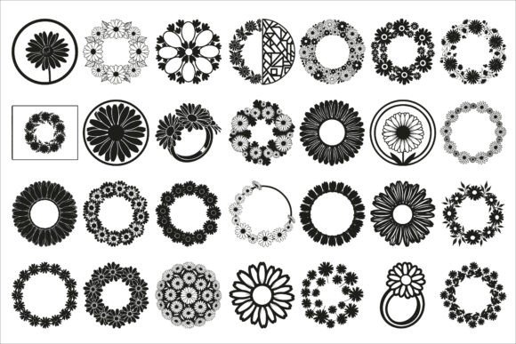 Download Charming Daisy Circle Decor Design - Design Collection