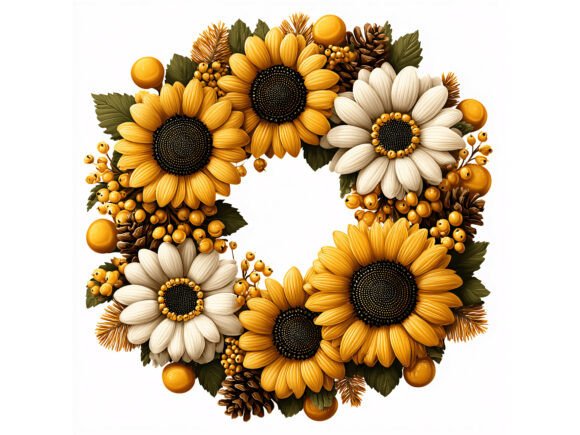 Download 14 JPG Sunflower Daisy Wreath - Daisy wreath Collection