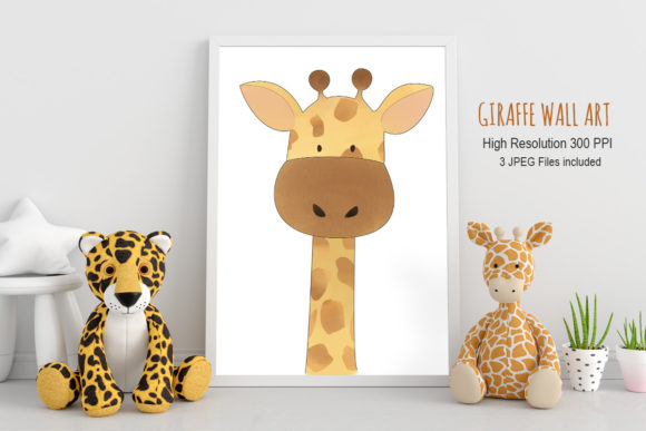 Download Cute Giraffe Wall Art Design - Design Collection