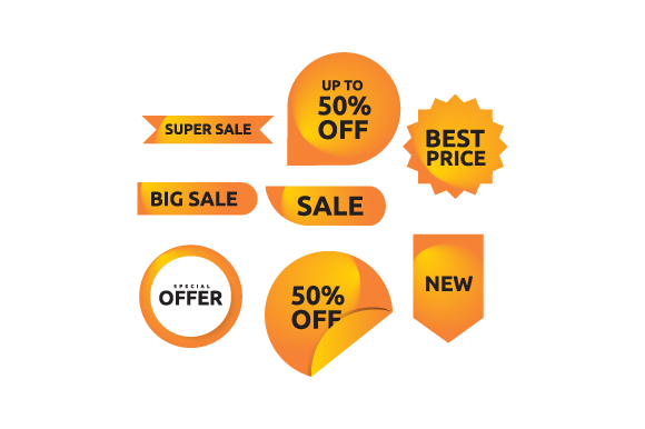 Download Collection of Sales Label Design Isolate - Design Collection
