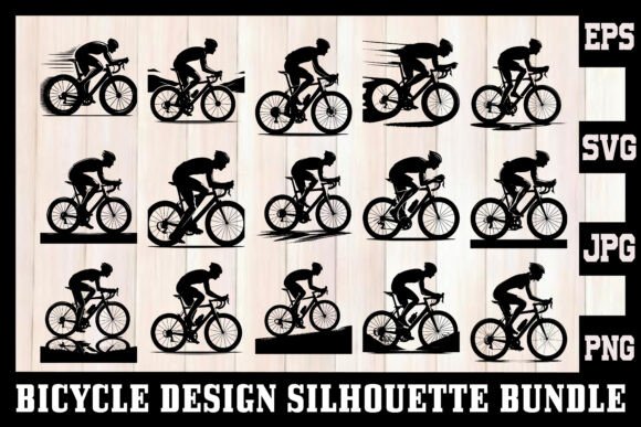 Download Cycling Silhouette Bundle | Bike Designs - Design Collection