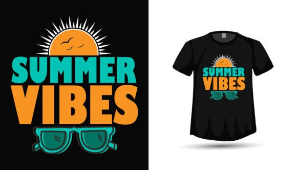 Download Summer Vibe Tshirt Design for POD - Design Collection
