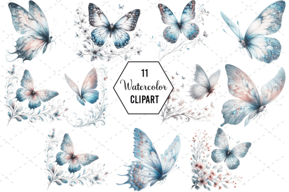 Download Watercolor Butterfly Clipart Bundle - Watercolor butterfly clipart Collection