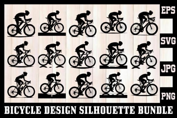 Download Cycling Silhouette Bundle | Bike Designs - Design Collection