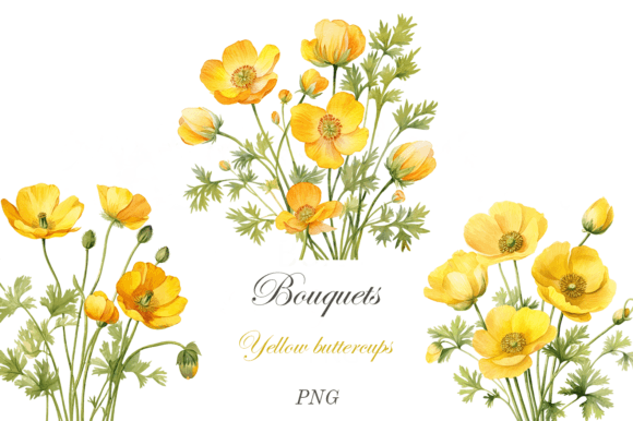 Download Watercolor Yellow Flowers Bouquets - Yellow flower Collection