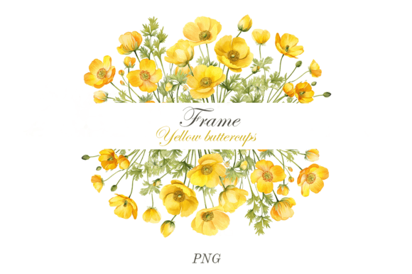 Download Watercolor Yellow Flowers Frame - Yellow flower Collection