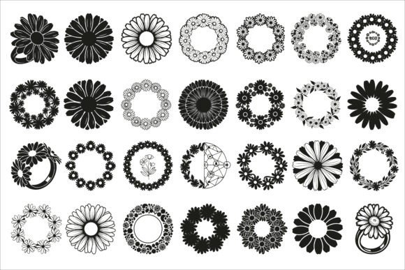 Download Charming Daisy Circle Decor Design - Design Collection