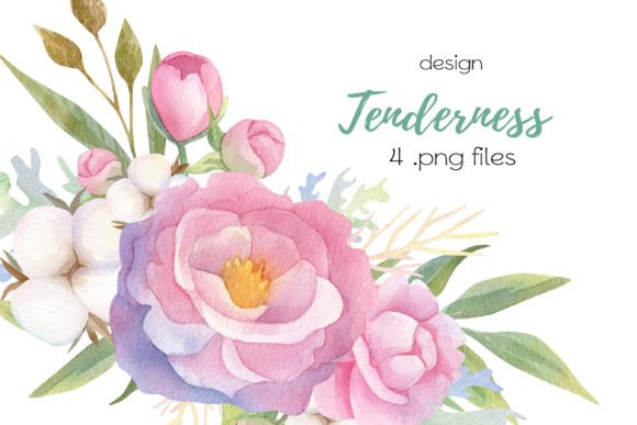 Download Watercolor Delicate Flowers Design - Design Collection
